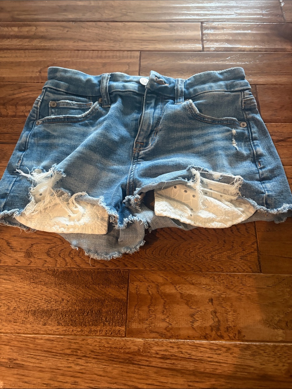 Denim Distressed Women’s Shorts - Blue